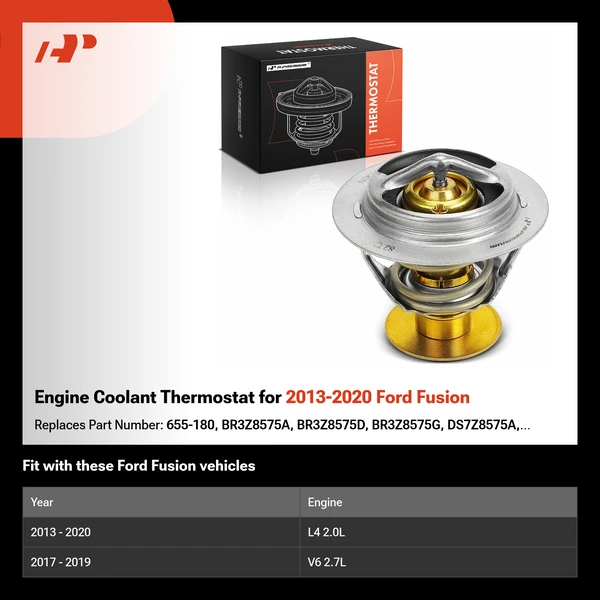 Engine Coolant Thermostat for 2013-2020 Ford Fusion