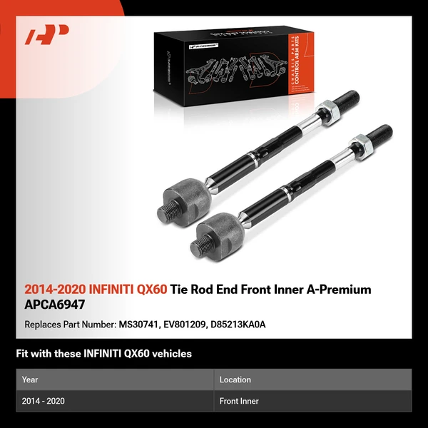 2014-2020 INFINITI QX60 Tie Rod End Front Inner A-Premium APCA6947
