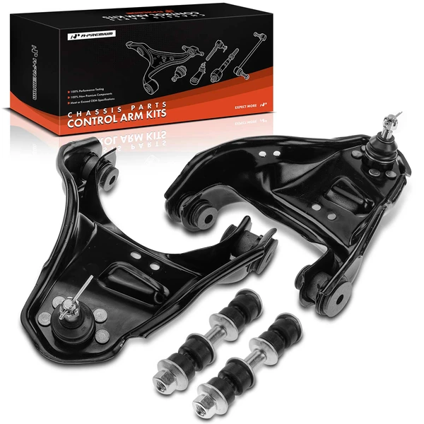 1998-2000 Isuzu Hombre A Set of 4 Control Arm Ball Joint and Sway Bar Link Kit Front Side A-Premium APCA1079