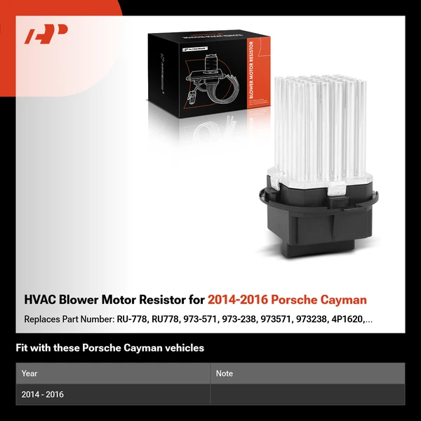 HVAC Blower Motor Resistor for 2014-2016 Porsche Cayman