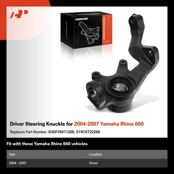 Driver Steering Knuckle for 2004-2007 Yamaha Rhino 660