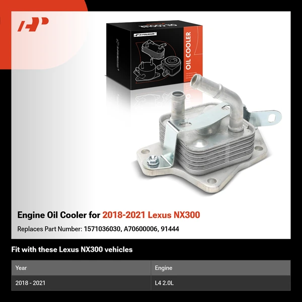 Engine Oil Cooler for 2018-2021 Lexus NX300