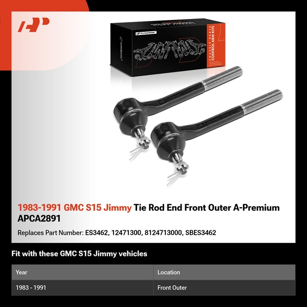 1983-1991 GMC S15 Jimmy Tie Rod End Front Outer A-Premium APCA2891
