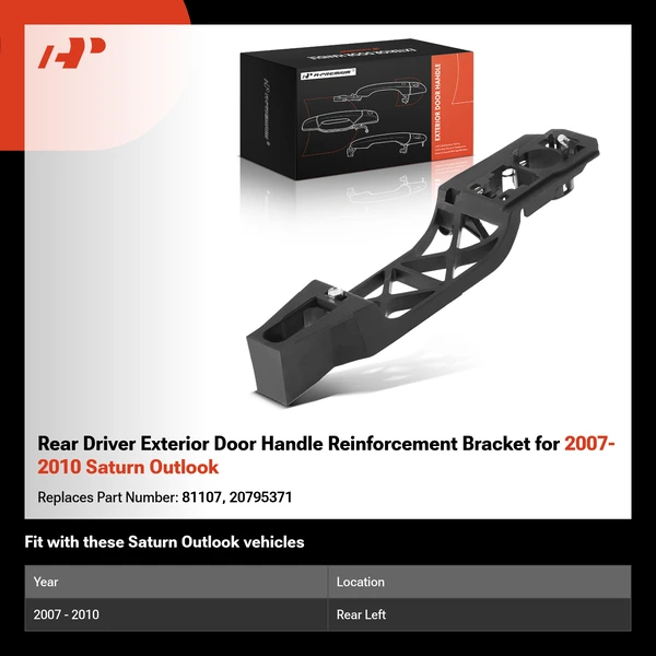 Rear Driver Exterior Door Handle Reinforcement Bracket for 2007-2010 Saturn Outlook