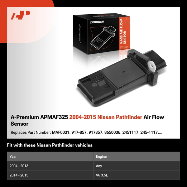 A-Premium APMAF325 2004-2015 Nissan Pathfinder Air Flow Sensor