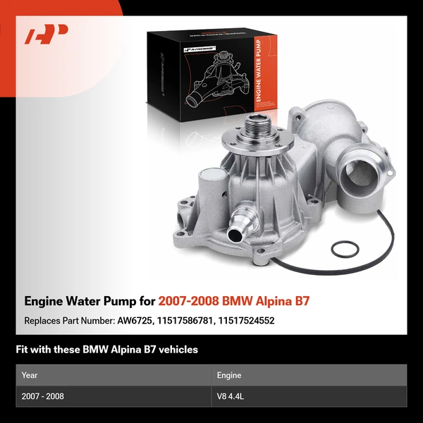 Engine Water Pump for 2007-2008 BMW Alpina B7