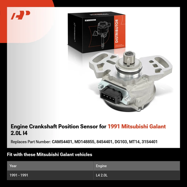 Engine Crankshaft Position Sensor for 1991 Mitsubishi Galant 2.0L l4