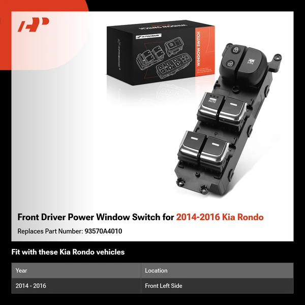 Front Driver Power Window Switch for 2014-2016 Kia Rondo