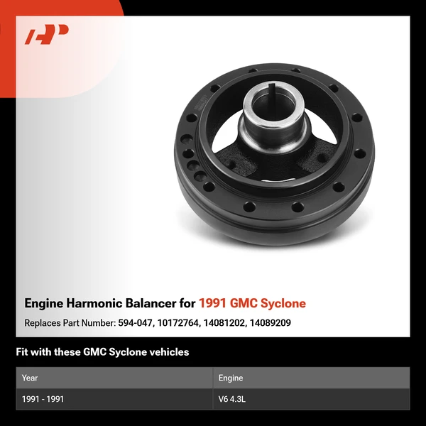 Engine Harmonic Balancer for 1991 GMC Syclone