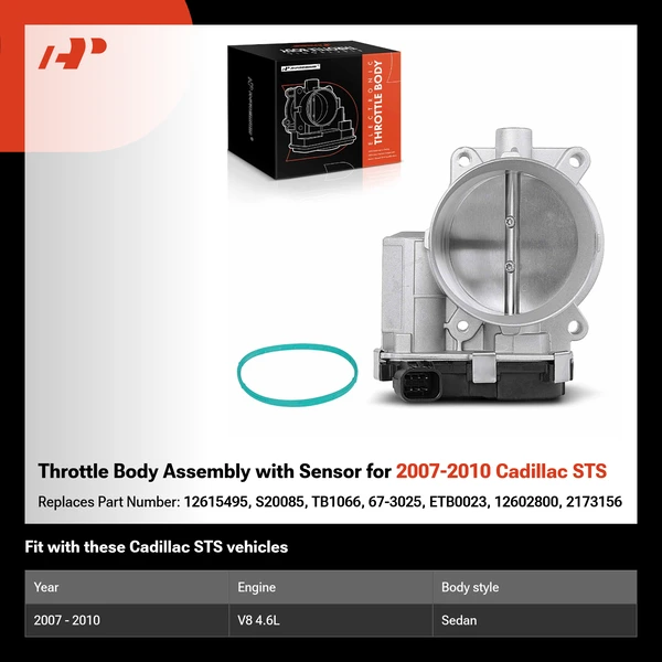 Throttle Body Assembly with Sensor for 2007-2010 Cadillac STS