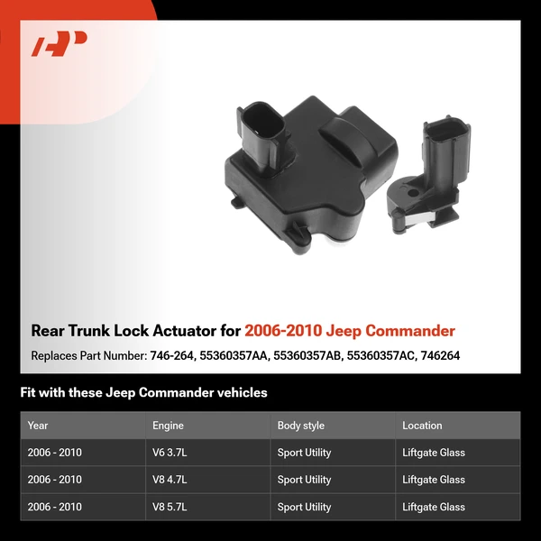 Rear Trunk Lock Actuator for 2006-2010 Jeep Commander
