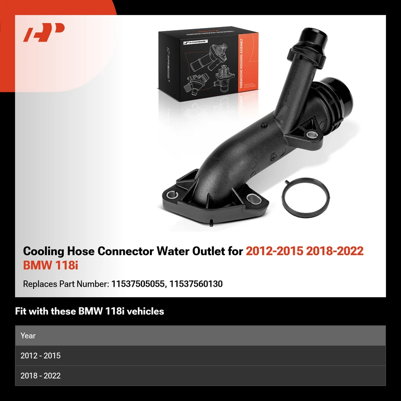 Cooling Hose Connector Water Outlet for 2012-2015 2018-2022 BMW 118i