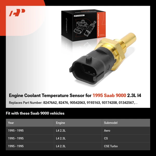Engine Coolant Temperature Sensor for 1995 Saab 9000 2.3L l4