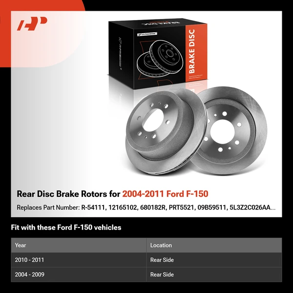 Rear Disc Brake Rotors for 2004-2011 Ford F-150