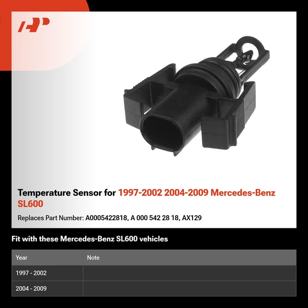Temperature Sensor for 1997-2002 2004-2009 Mercedes-Benz SL600