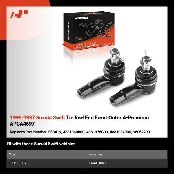 1996-1997 Suzuki Swift Tie Rod End Front Outer A-Premium APCA4697