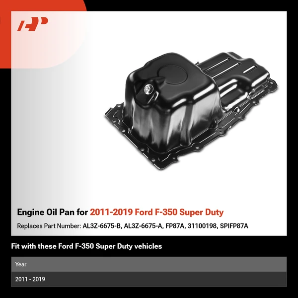 Engine Oil Pan for 2011-2019 Ford F-350 Super Duty