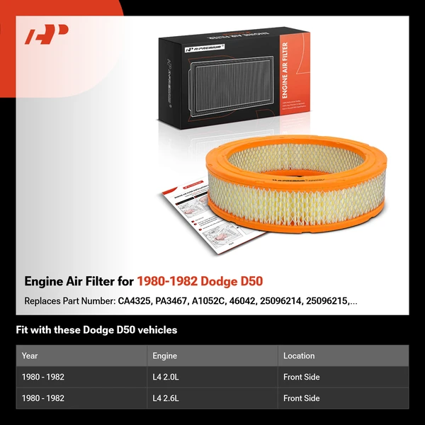 Engine Air Filter for 1980-1982 Dodge D50