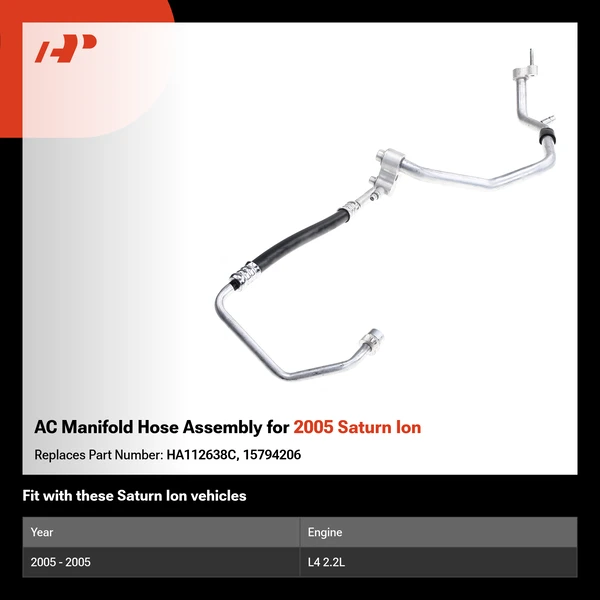 AC Manifold Hose Assembly for 2005 Saturn Ion