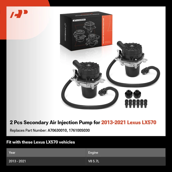 2 Pcs Secondary Air Injection Pump for 2013-2021 Lexus LX570