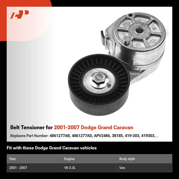 Belt Tensioner for 2001-2007 Dodge Grand Caravan