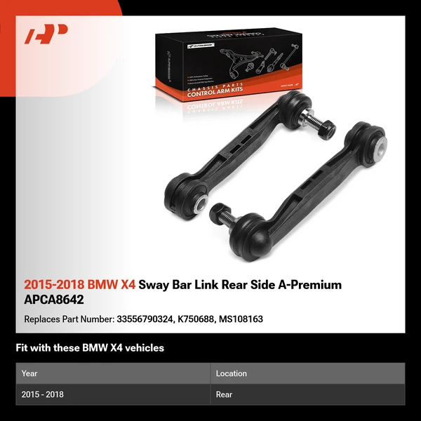 2015-2018 BMW X4 Sway Bar Link Rear Side A-Premium APCA8642