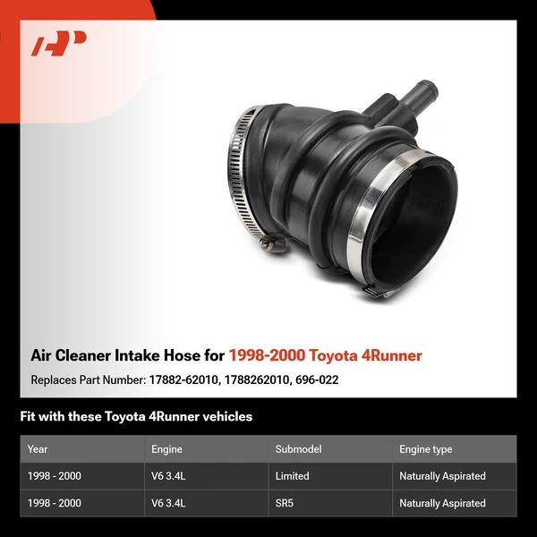 Air Cleaner Intake Hose for 1998-2000 Toyota 4Runner