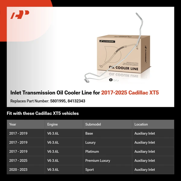 Inlet Transmission Oil Cooler Line for 2017-2025 Cadillac XT5