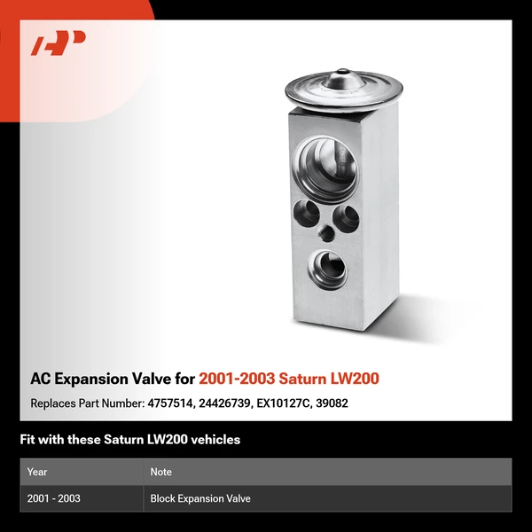 AC Expansion Valve for 2001-2003 Saturn LW200