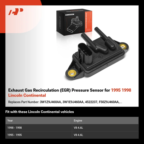 Exhaust Gas Recirculation (EGR) Pressure Sensor for 1995 1998 Lincoln Continental