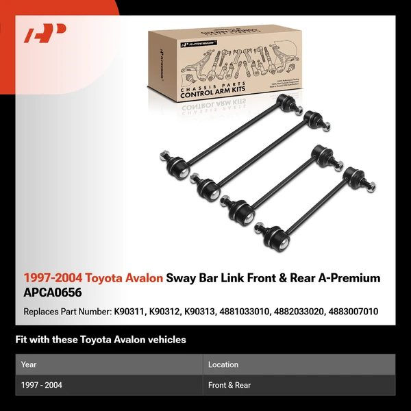 1997-2004 Toyota Avalon Sway Bar Link Front & Rear A-Premium APCA0656