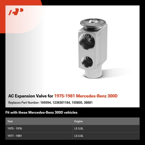 AC Expansion Valve for 1975-1981 Mercedes-Benz 300D
