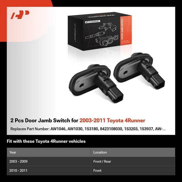 2 Pcs Door Jamb Switch for 2003-2011 Toyota 4Runner