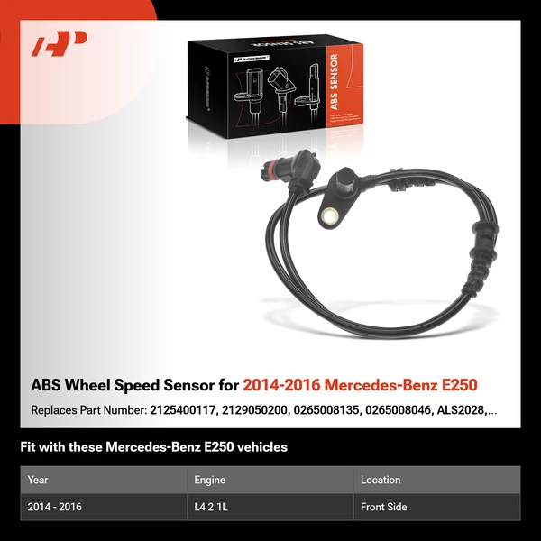 ABS Wheel Speed Sensor for 2014-2016 Mercedes-Benz E250