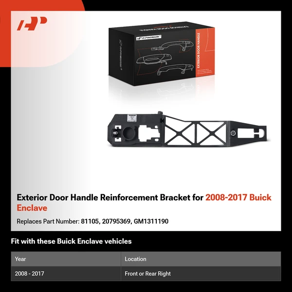 Exterior Door Handle Reinforcement Bracket for 2008-2017 Buick Enclave