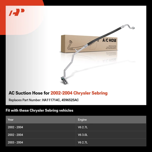 AC Suction Hose for 2002-2004 Chrysler Sebring