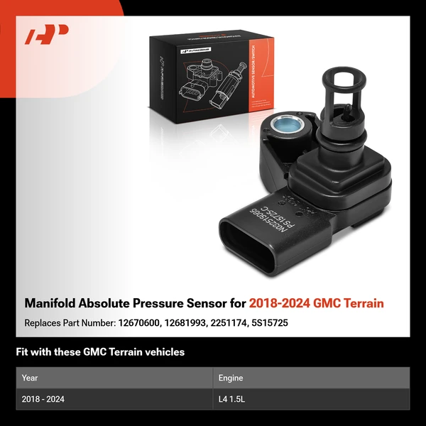 Manifold Absolute Pressure Sensor for 2018-2024 GMC Terrain