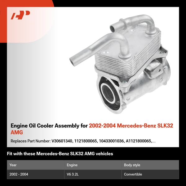 Engine Oil Cooler Assembly for 2002-2004 Mercedes-Benz SLK32 AMG