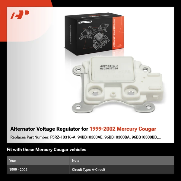 Alternator Voltage Regulator for 1999-2002 Mercury Cougar