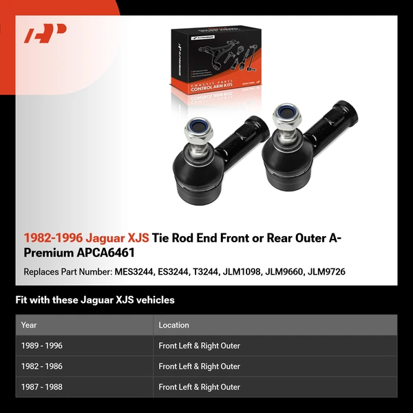 1982-1996 Jaguar XJS Tie Rod End Front or Rear Outer A-Premium APCA6461