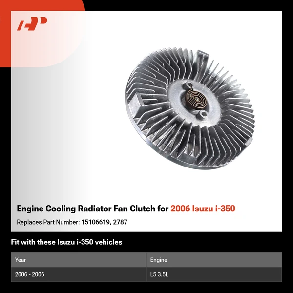 Engine Cooling Radiator Fan Clutch for 2006 Isuzu i-350