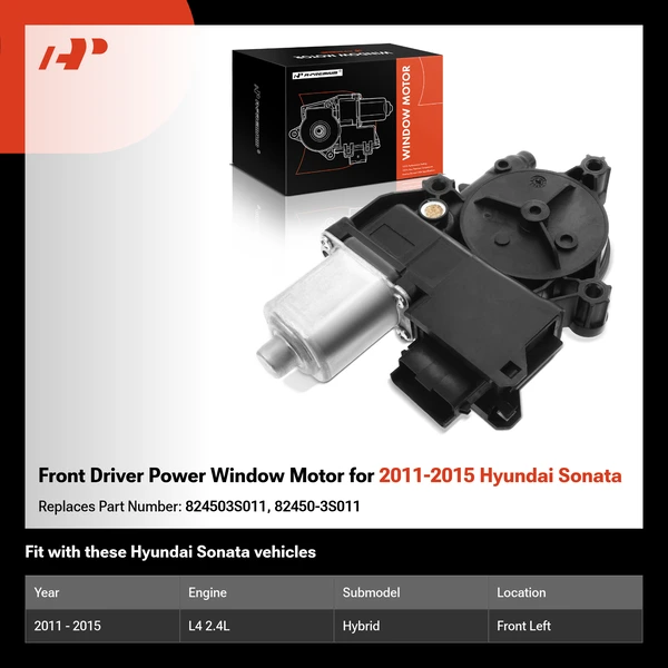 Front Driver Power Window Motor for 2011-2015 Hyundai Sonata