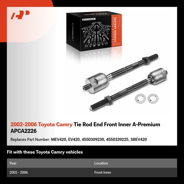2002-2006 Toyota Camry Tie Rod End Front Inner A-Premium APCA2226