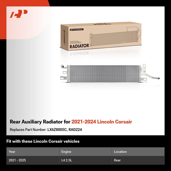 Rear Auxiliary Radiator for 2021-2024 Lincoln Corsair