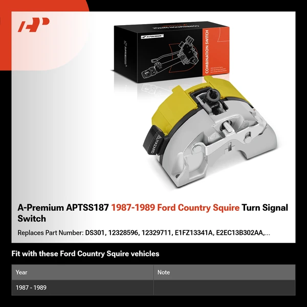 A-Premium APTSS187 1987-1989 Ford Country Squire Turn Signal Switch