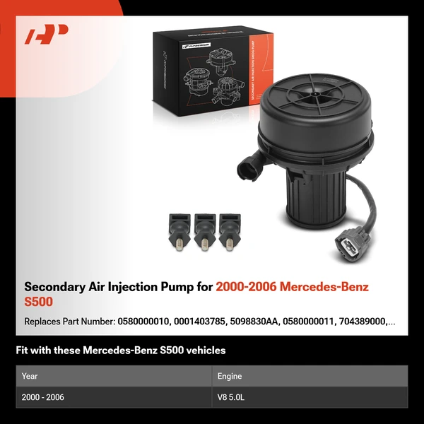 Secondary Air Injection Pump for 2000-2006 Mercedes-Benz S500
