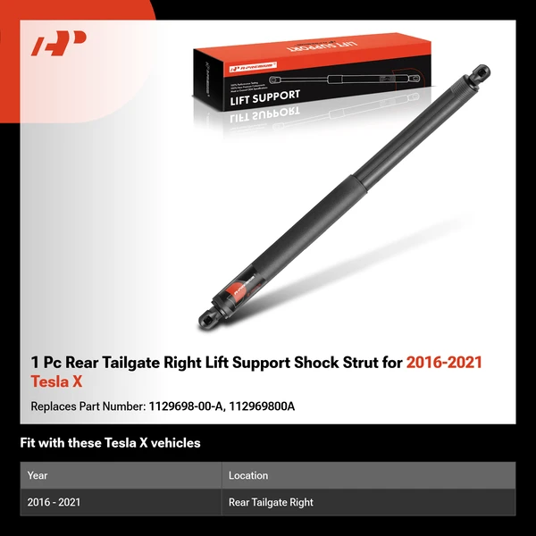 1 Pc Rear Tailgate Right Lift Support Shock Strut for 2016-2021 Tesla X