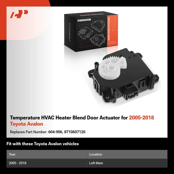 Temperature HVAC Heater Blend Door Actuator for 2005-2018 Toyota Avalon