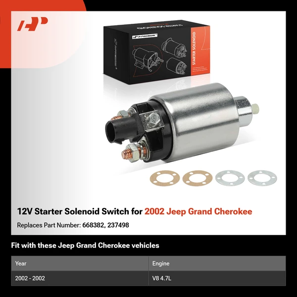 12V Starter Solenoid Switch for 2002 Jeep Grand Cherokee
