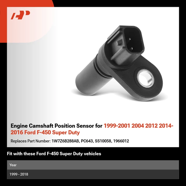 Engine Camshaft Position Sensor for 1999-2001 2004 2012 2014-2016 Ford F-450 Super Duty